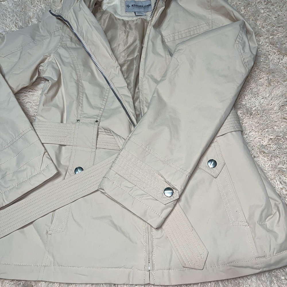 Weather tamer cream hooded jacket - Picture 6 of 6